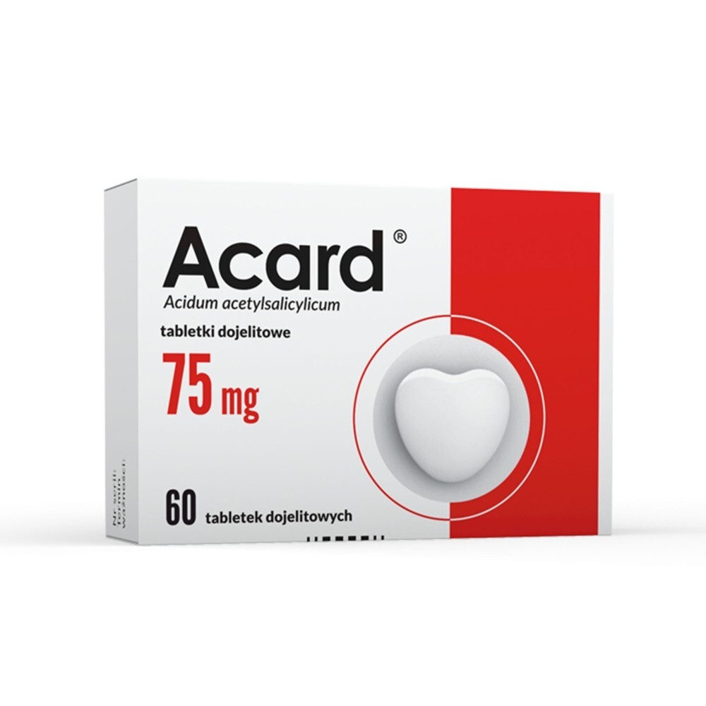 Acard, 75 mg, tabletki dojelitowe, 60 tabletek