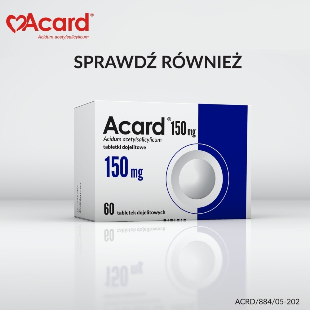 Acard, 75 mg, tabletki dojelitowe, 60 tabletek