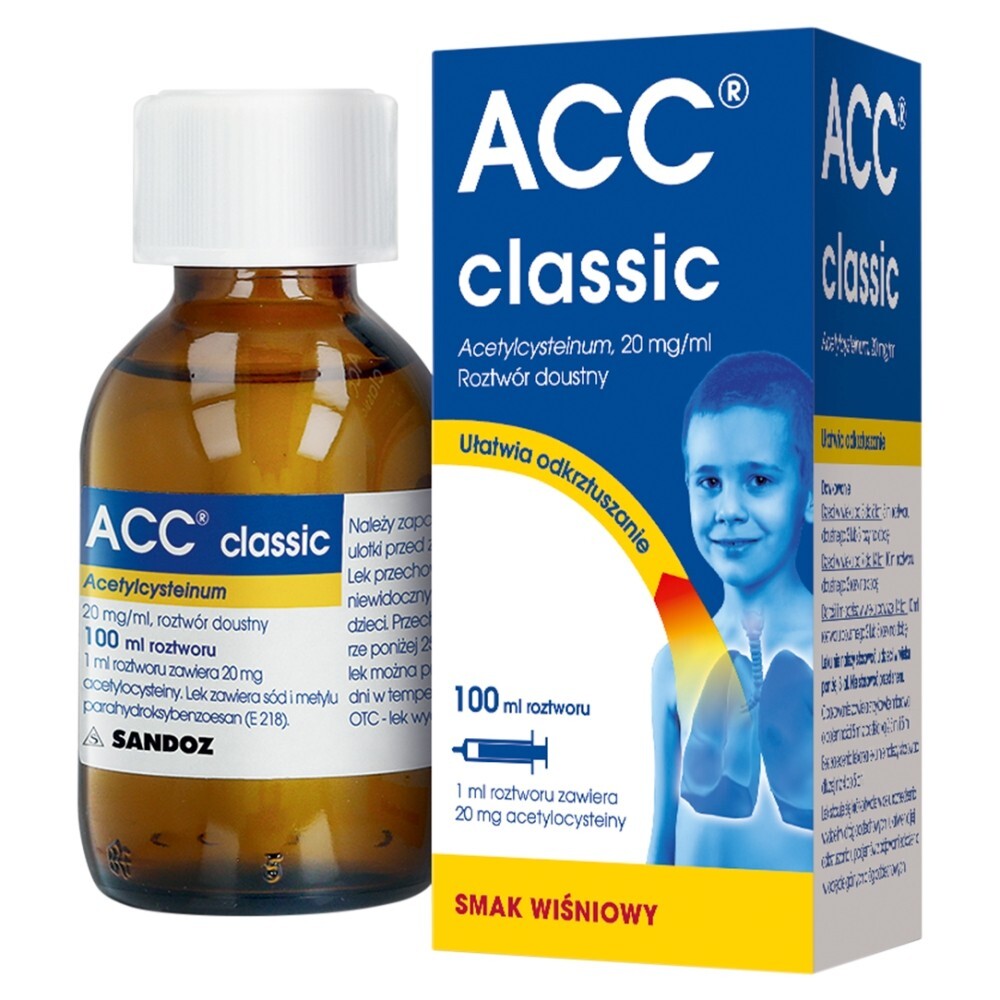 ACC Classic 20 mg/ml Roztwór doustny smak wiśniowy 100 ml