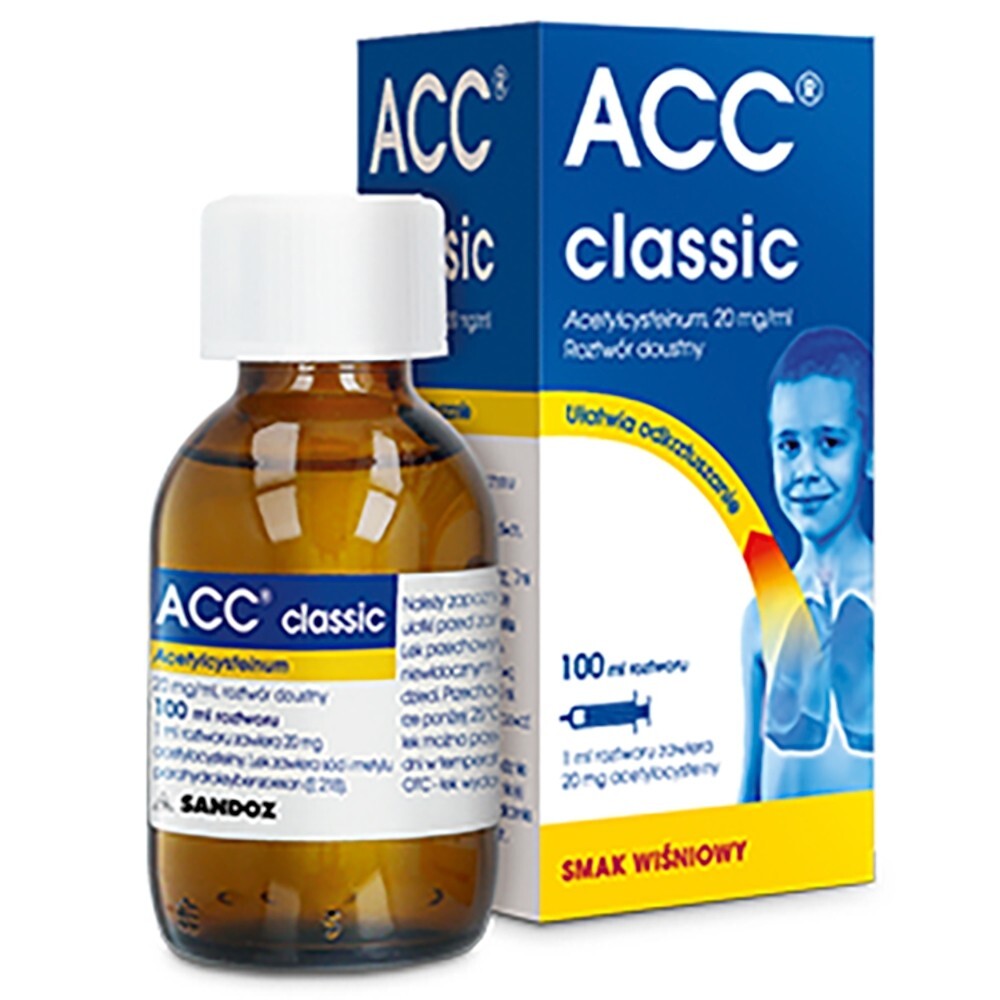 ACC Classic 20 mg/ml Roztwór doustny smak wiśniowy 100 ml