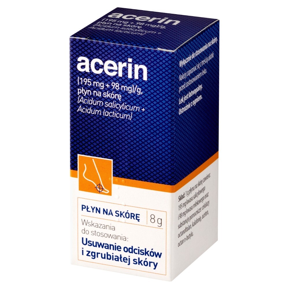 Acerin, płyn do usuwania odcisków i zgrubiałej skóry, 8g