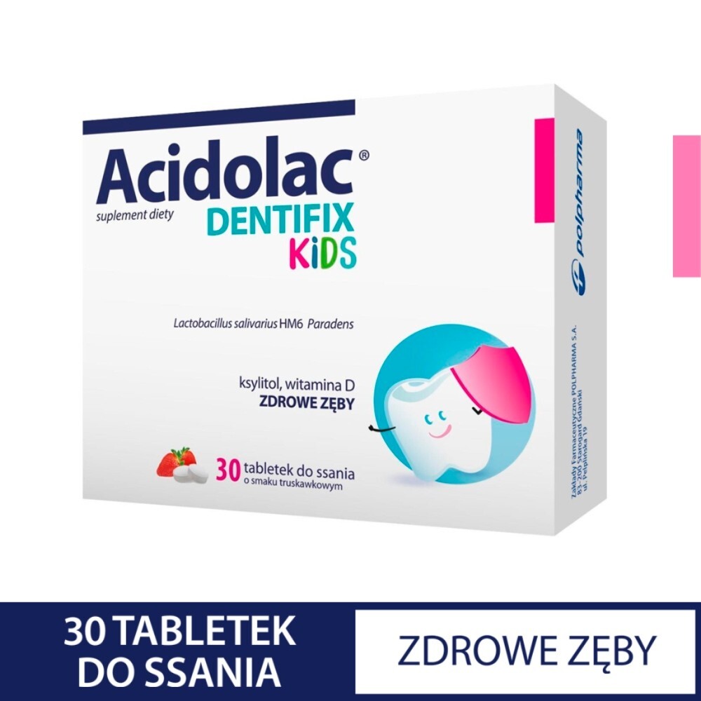 Acidolac Dentifix Kids, 30 tabletek do ssania