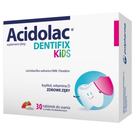 Acidolac Dentifix Kids, 30 tabletek do ssania