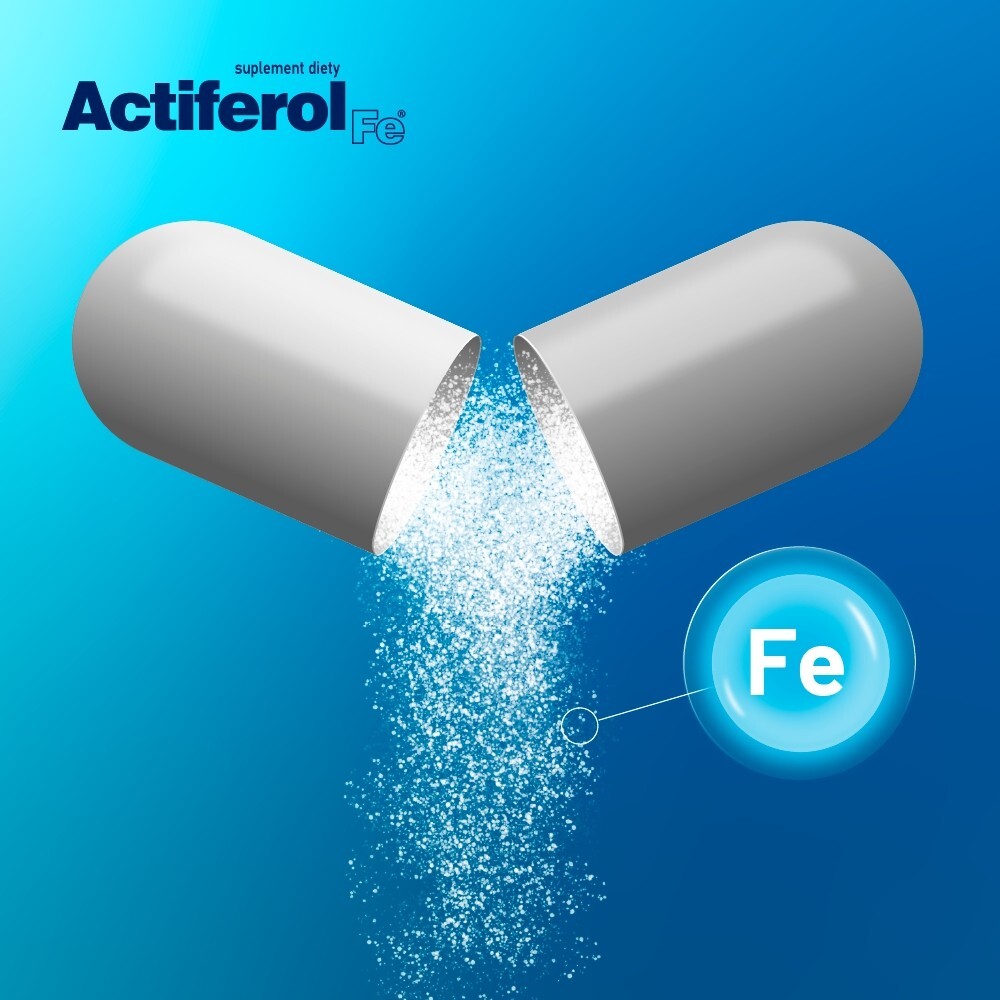 Actiferol Fe, 30 mg, kapsułki otwierane, 30 kapsułek