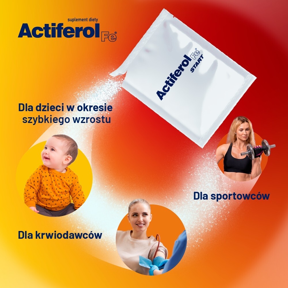 Actiferol Fe Start Suplement diety bioprzyswajalne żelazo 7 mg 45 g (30 sztuk)