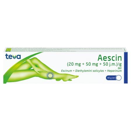 Aescin (20 mg + 50 mg + 50 j.m.)/g żel 40 g