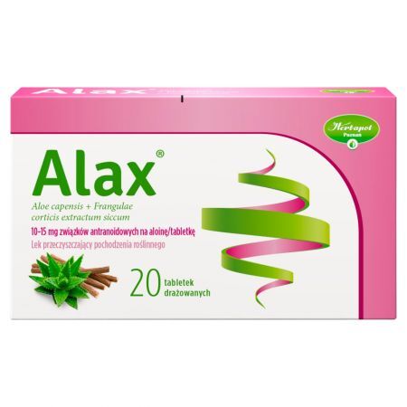 Alax Lek przeczyszczający pochodzenia roślinnego 20 sztuk