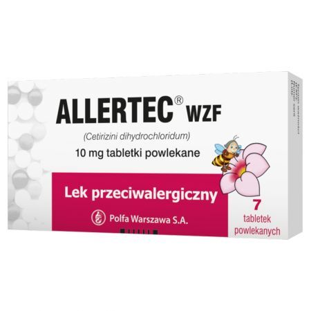 Allertec WZF 10 mg x 7 tabl. powl.