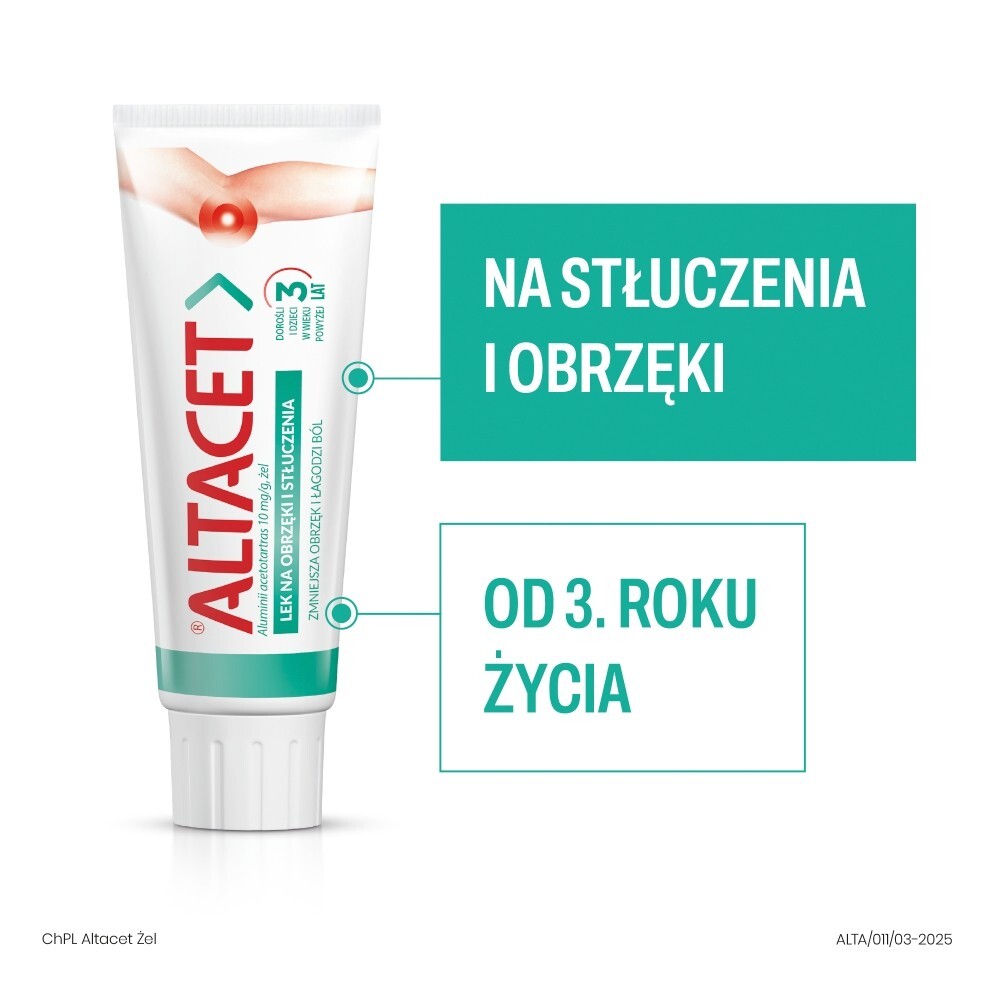 Altacet 10 mg/g Lek na stłuczenia i obrzęki 75 g