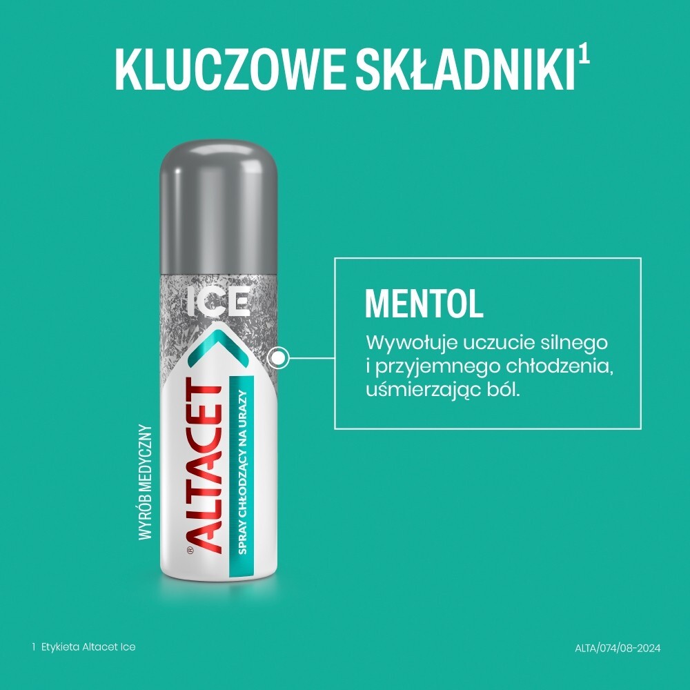 Altacet Ice Wyrób medyczny spray chłodzący na urazy 130 ml
