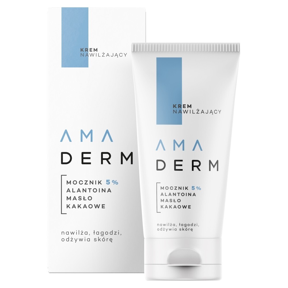 Amaderm, krem do twarzy z 5% mocznikiem, nawilżający, 50 ml
