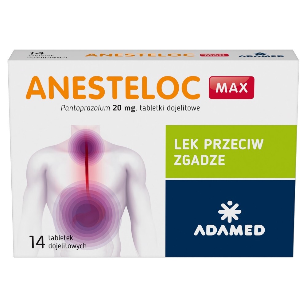 Anesteloc Max 20 mg, 14 tabletek