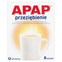 Apap przeziębienie Proszek do sporządzania roztworu doustnego 8 saszetek