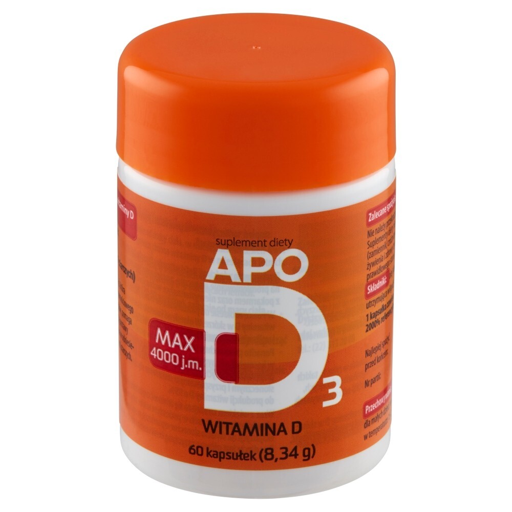 ApoD3 Suplement diety witamina D max 4000 j.m. 8,34 g (60 sztuk)