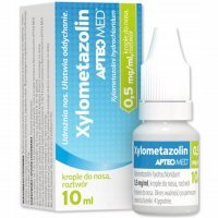 Apteo Med Xylometazolin 0,5 mg/ml, krople do nosa, roztwór, 10 ml