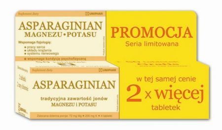 Asparaginian Magnezu Potasu, 100 tabletek