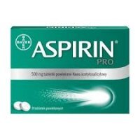 Aspirin Pro, 500 mg, tabletki powlekane, 8 tabletek