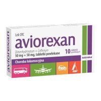 Aviorexan, 50 mg + 50 mg, tabletki powlekane, 10 tabletek