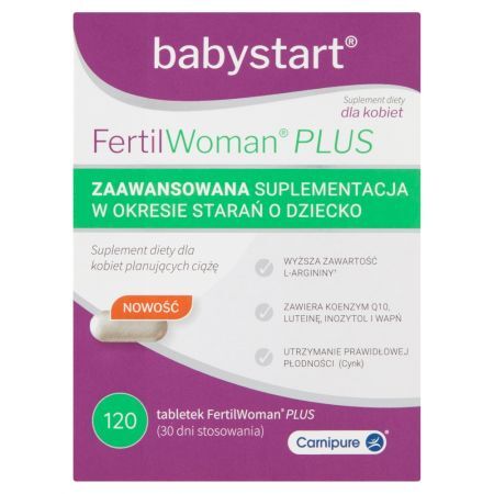 Babystart FertilWoman Plus Suplement diety dla kobiet 174,7 g (120 sztuk)