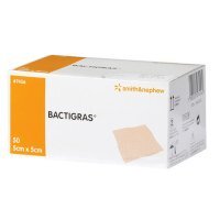 Bactigras, opatrunek parafinowy 5 x 5 cm, 1 sztuka