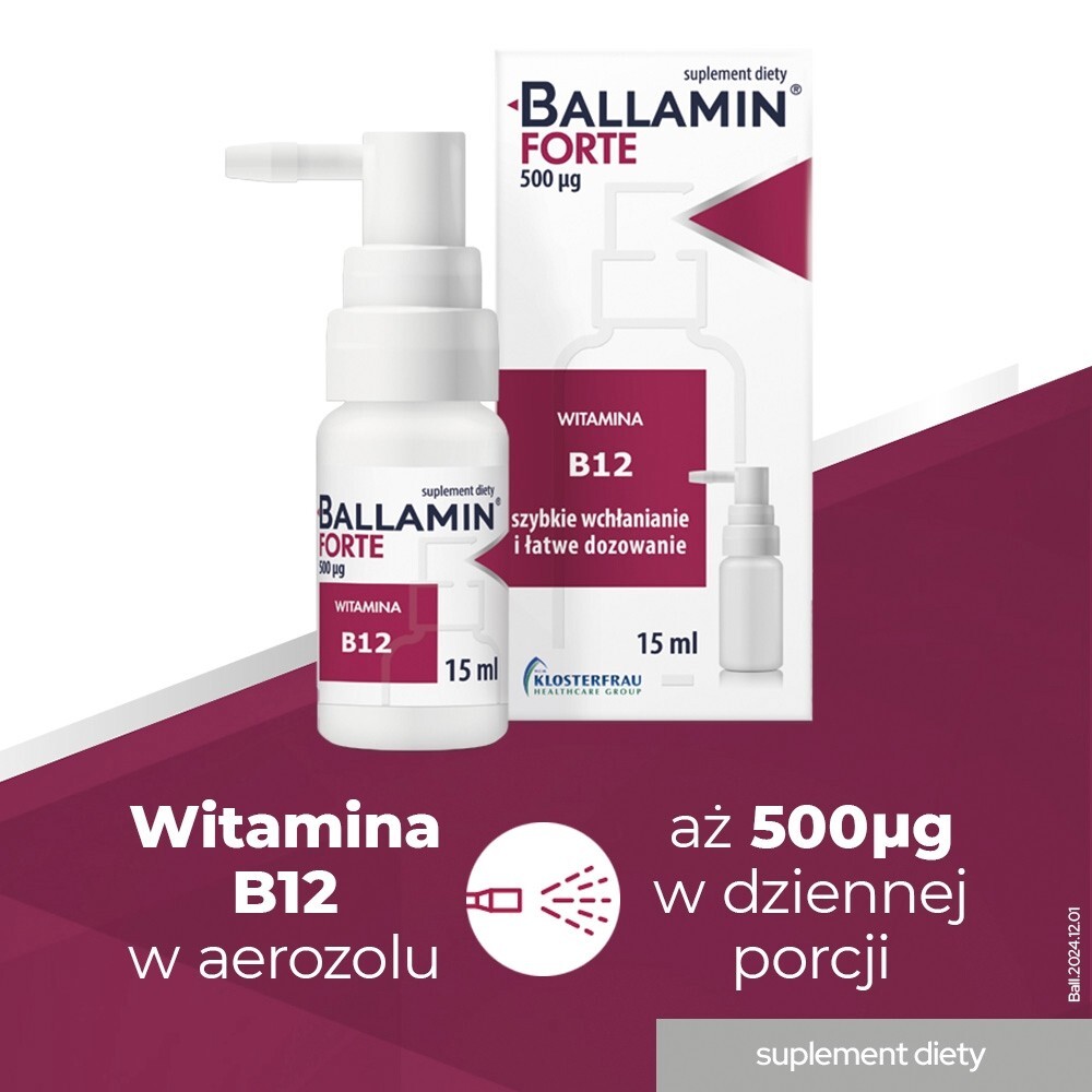 Ballamin Forte, spray do stosowania w jamie ustnej, 15 ml