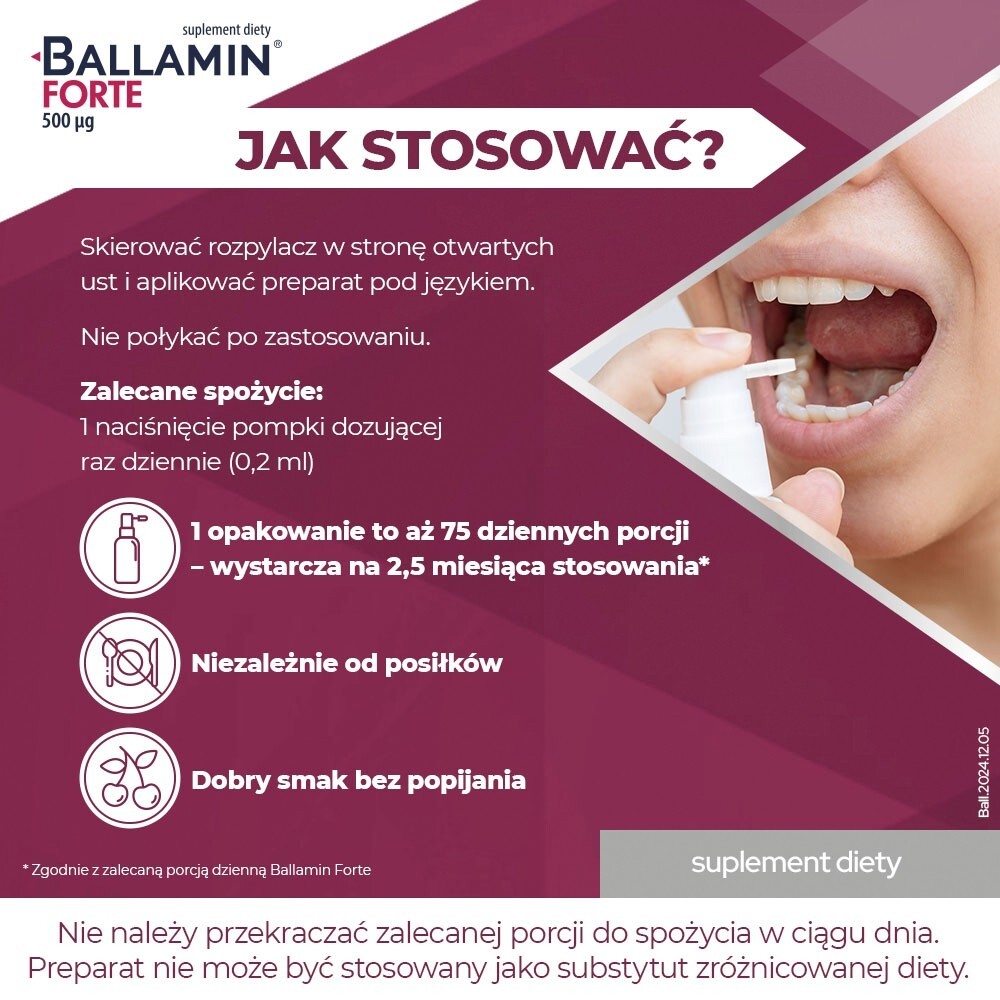 Ballamin Forte, spray do stosowania w jamie ustnej, 15 ml