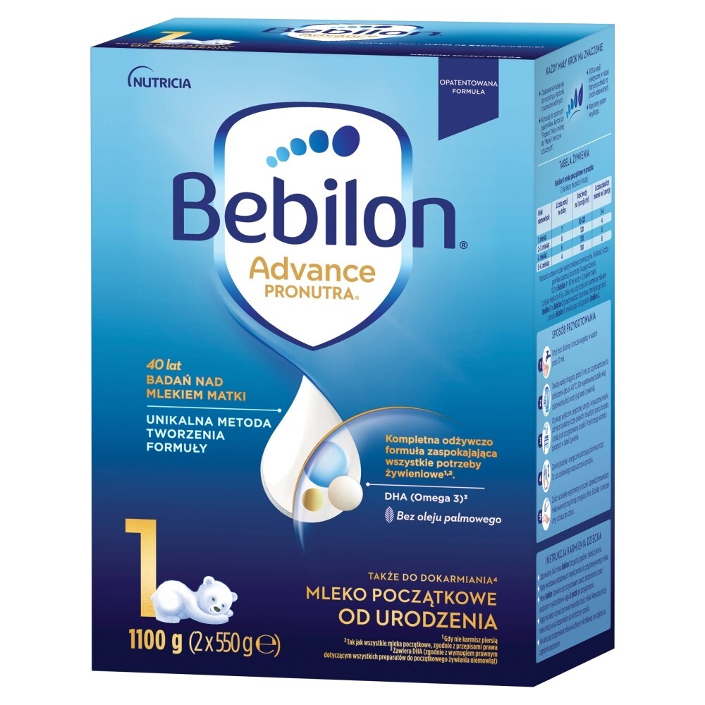 Bebilon 1 Pronutra-Advance, mleko początkowe od urodzenia, 1100 g