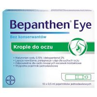 Bepanthen Eye, krople do oczu, 0,5 ml x 10 pojemników jednodawkowych