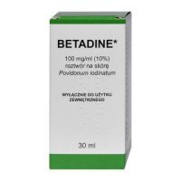 Betadine, 100 mg/ml, roztwór na skórę, 30 ml