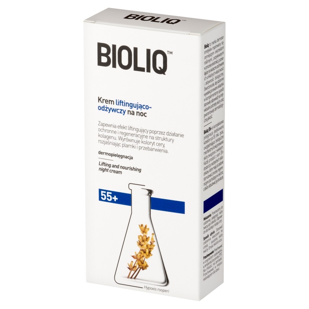 Bioliq 55+, krem liftingująco-odżywczy na noc, 50 ml