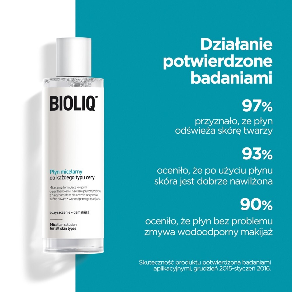 Bioliq Clean, płyn micelarny do każdego typu cery, 200 ml