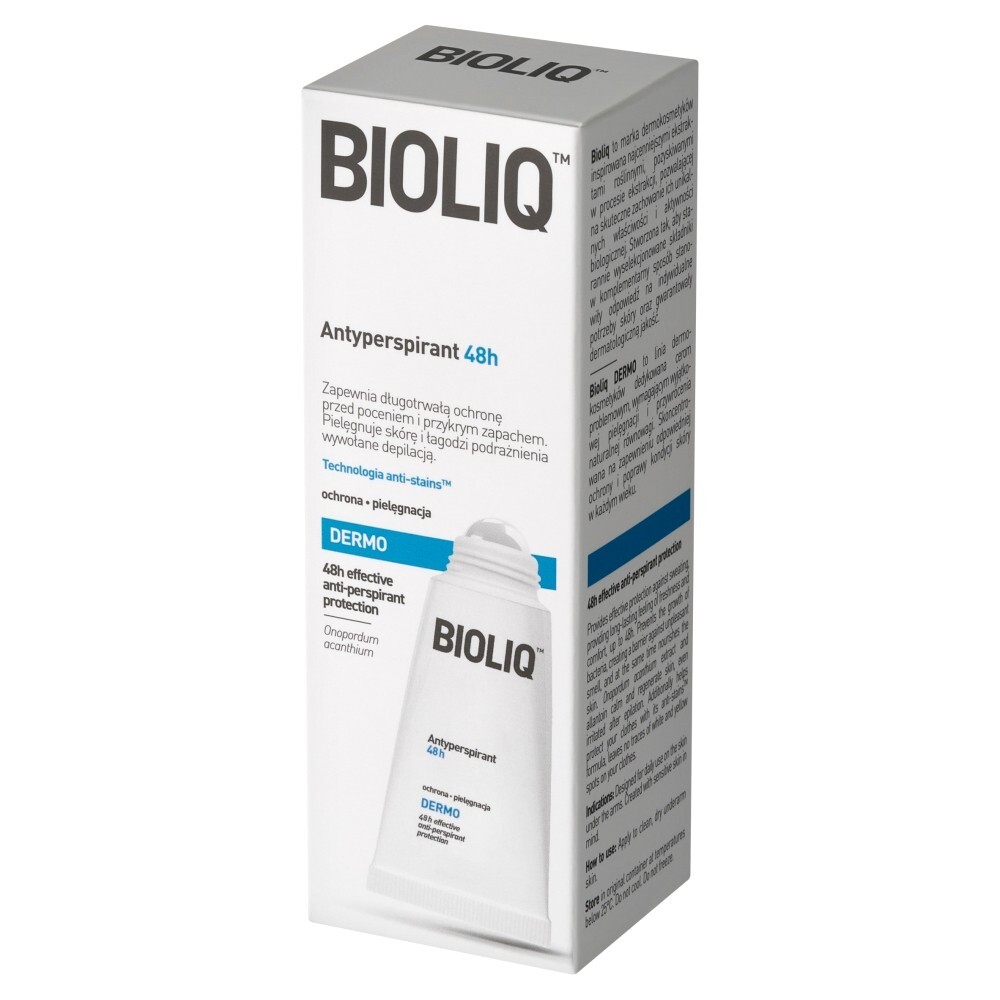 Bioliq Dermo, antyperspirant 48h, roll-on, 50 ml