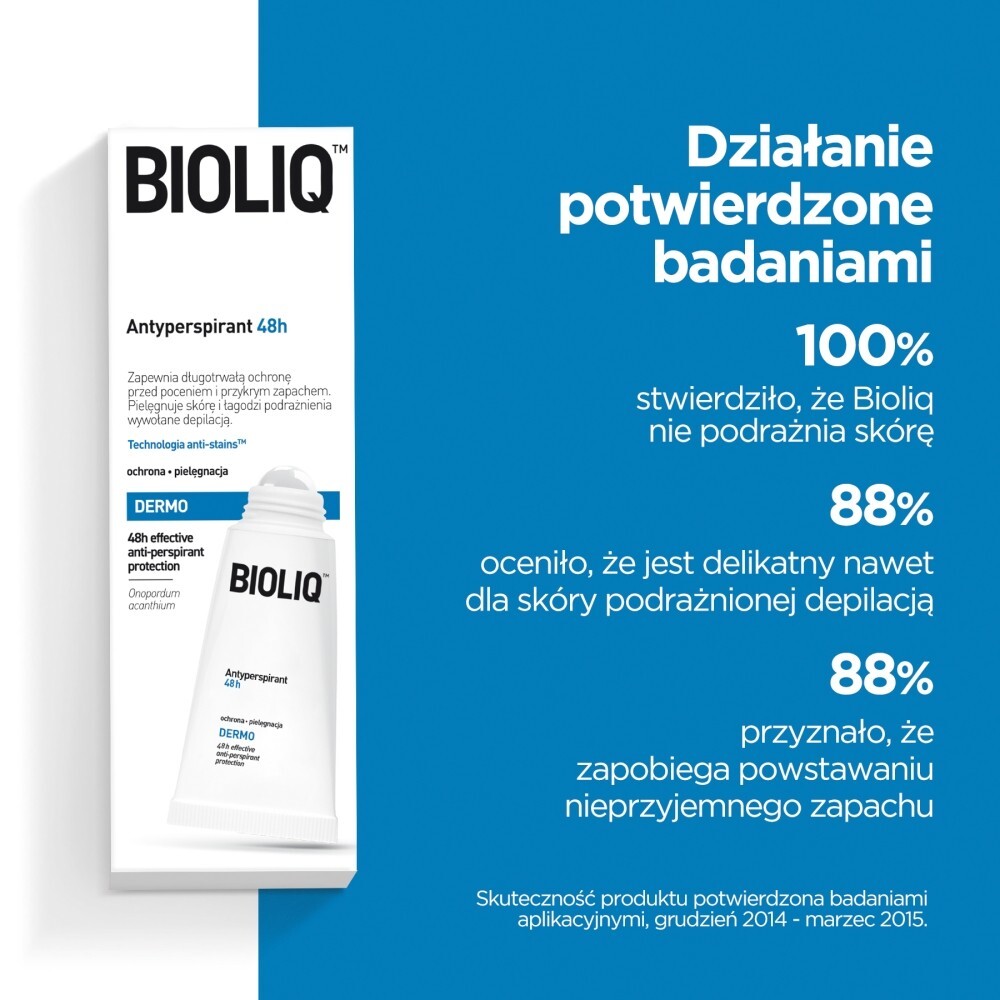 Bioliq Dermo, antyperspirant 48h, roll-on, 50 ml