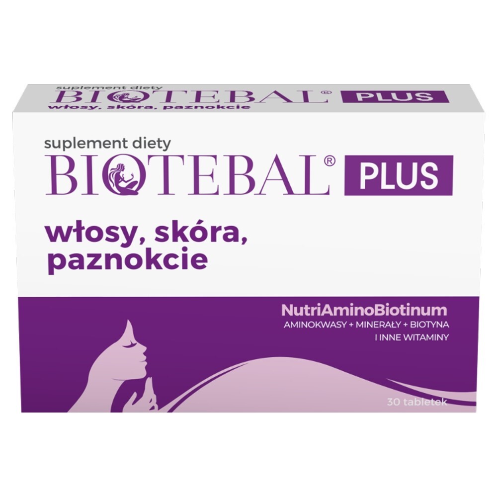 Biotebal Plus włosy, skóra, paznokcie x 30 tabs.