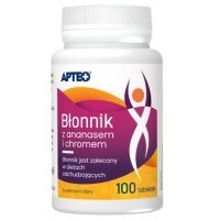 Błonnik z ananasem i chromem APTEO, 100 tabletek