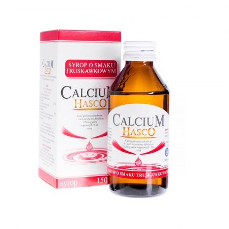 Calcium HASCO truskawkowy 150 ml