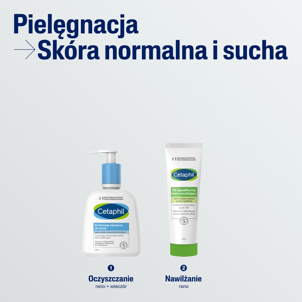 Cetaphil PS, lipoaktywny krem nawilżający, skóra sucha, bardzo sucha, wrażliwa, 100 g