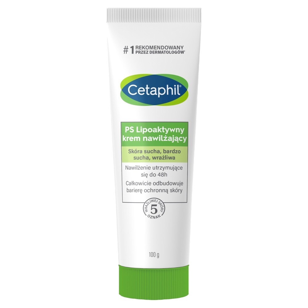 Cetaphil PS, lipoaktywny krem nawilżający, skóra sucha, bardzo sucha, wrażliwa, 100 g