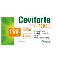 Ceviforte C1000, witamina C 1000 mg, 60 kapsułek