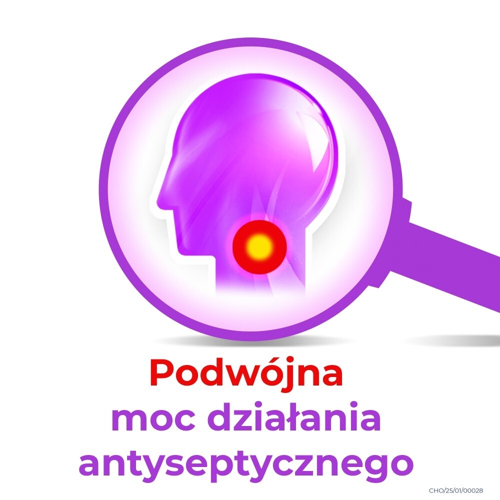 Cholinex Intense, tabletki do ssania, smak jeżynowy, 20 tabletek