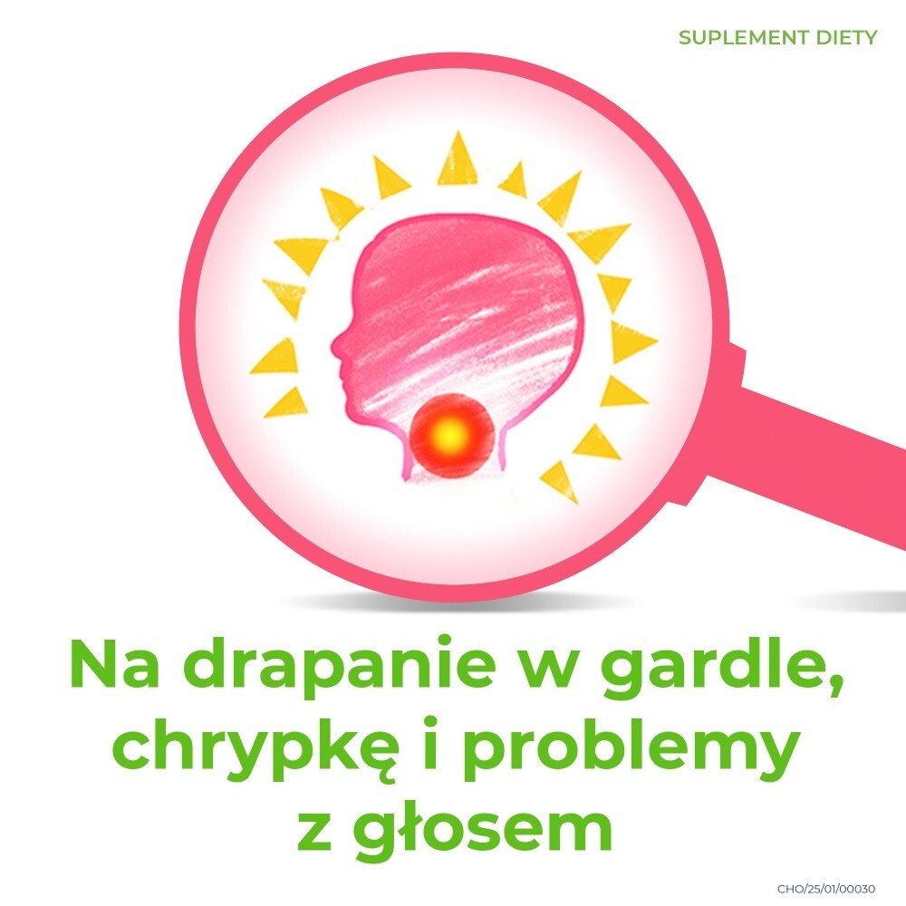 Cholinex Junior Suplement diety pastylki smak malinowy 56 g (16 x 3,5 g)