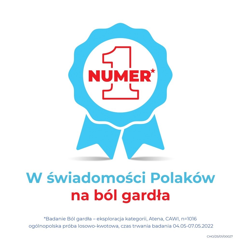 Cholinex Pastylki bez cukru 24 sztuki