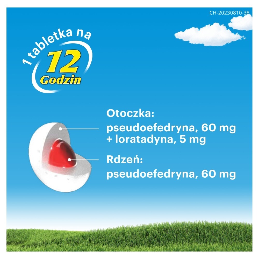 Claritine Active, 5 mg + 120 mg, tabletki o przedłużonym uwalnianiu, 6 tabletek