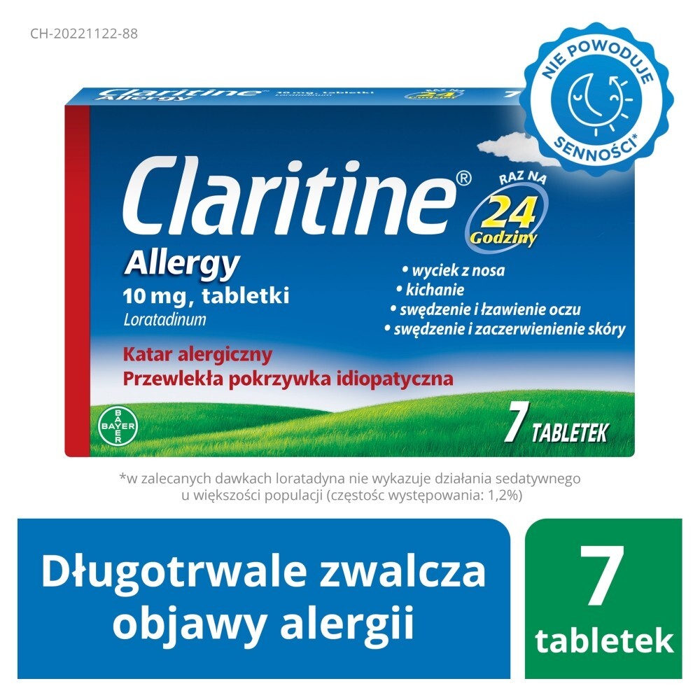 Claritine Allergy, 10 mg, tabletki, 7 tabletek