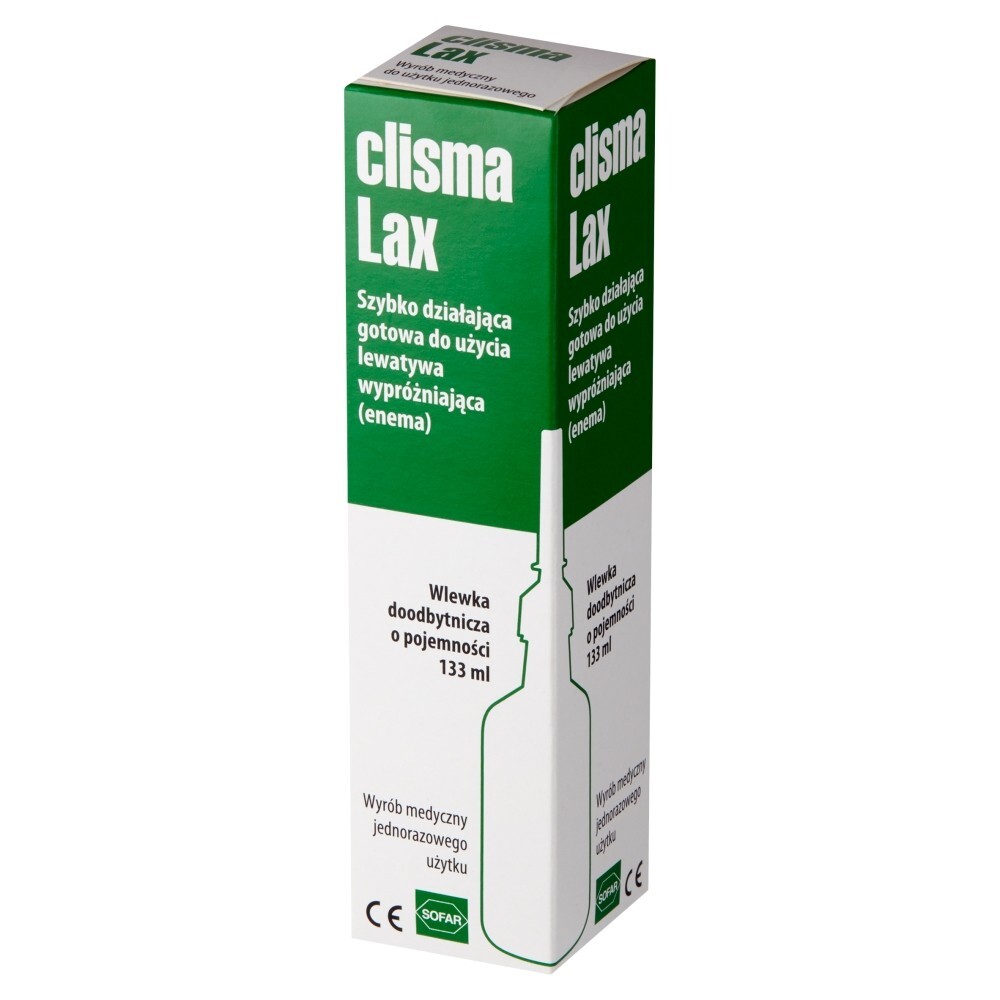 Clisma Lax lewatywa wypróżniająca (enema), wlewka doodbytnicza, 133 ml