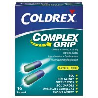 Coldrex Complex Grip 500 mg + 100 mg + 6,1 mg, 16 kapsułek