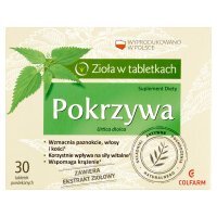 Colfarm Zioła w tabletkach Pokrzywa Suplement diety 30 tabletek