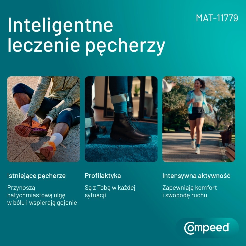 Compeed plastry na pęcherze na podeszwie, sportowe, 5 sztuk