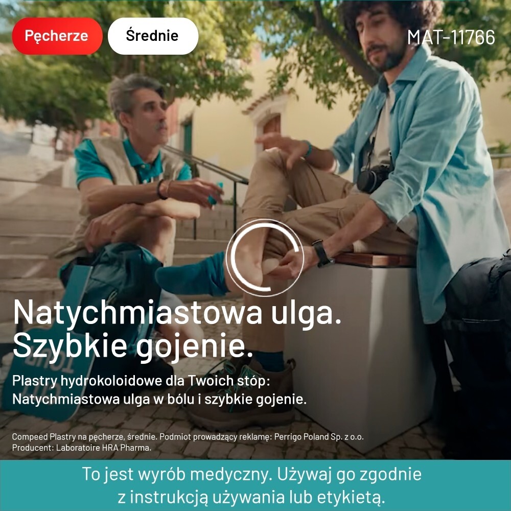Compeed, Plastry na pęcherze, średnie, 5 sztuk