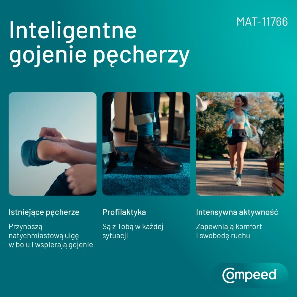 Compeed, Plastry na pęcherze, średnie, 5 sztuk